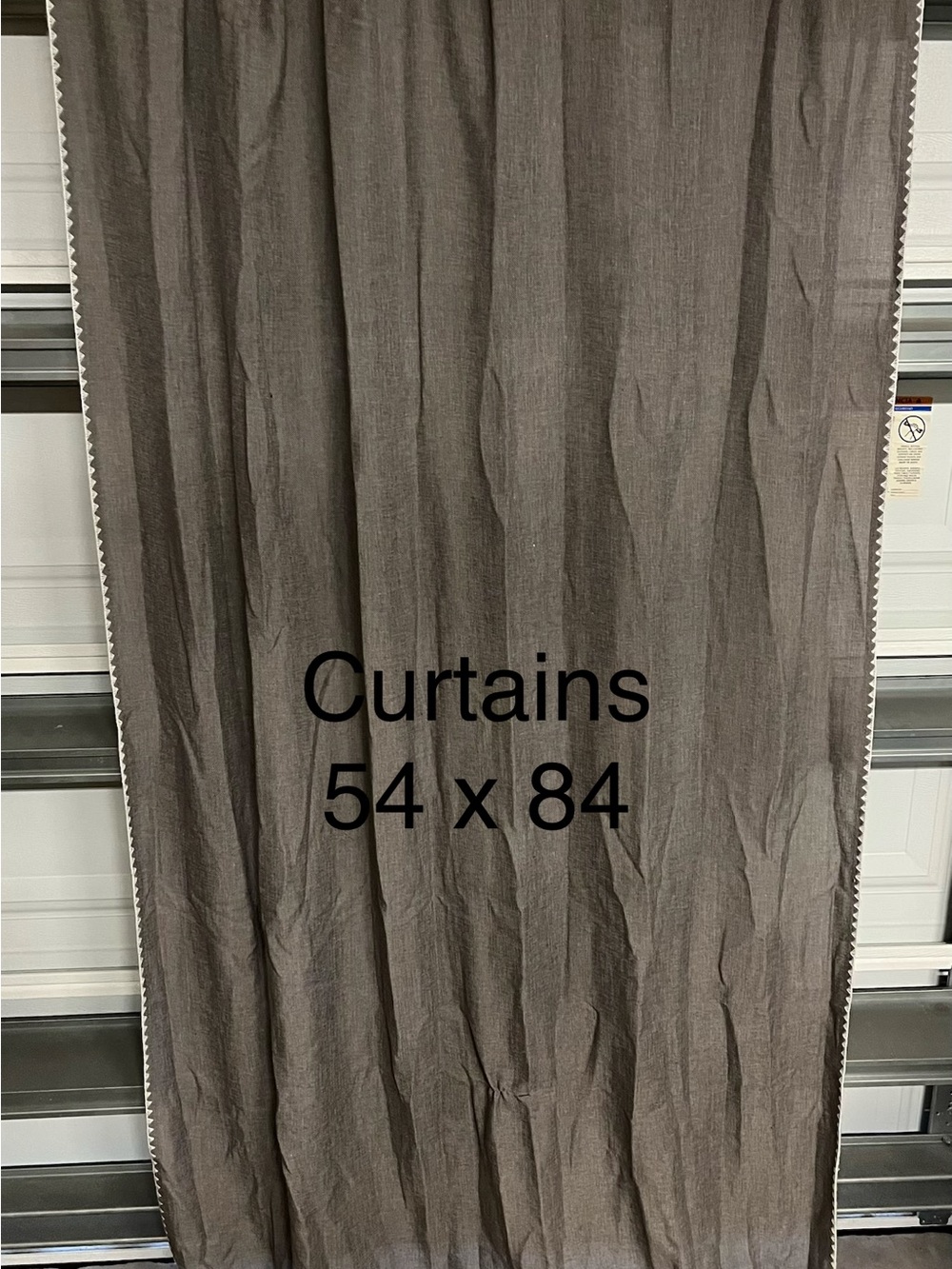 Gray Textured Curtain Panel - 54 x 84